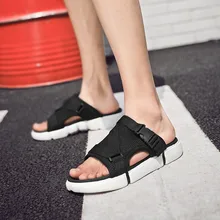 Мужские сандалии; Летняя мужская обувь; дышащие прогулочные пляжные спортивные шлепанцы; Мужская Уличная обувь; повседневная обувь на плоской подошве; May28