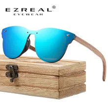Ezreal поляризационные солнцезащитные очки без оправы в деревянной