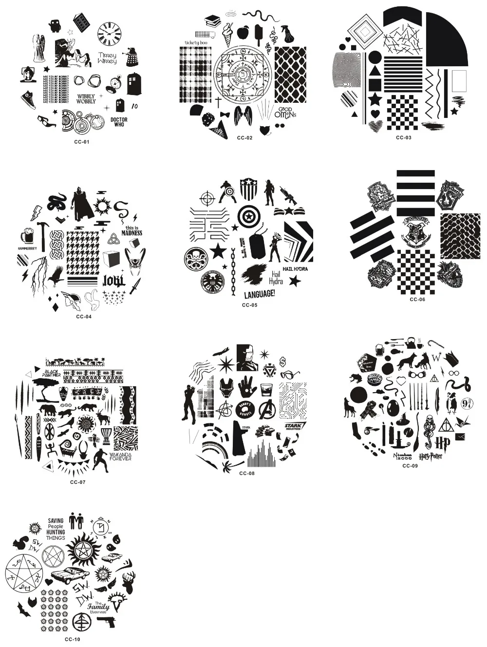 Палец-V пластина для стемпинга для нейл-арта Иллюзия-коллекция 24 Дизайн пластина для стемпинга для нейл-арта DIY трафарет шаблон пластина с изображениями для нейл-арта