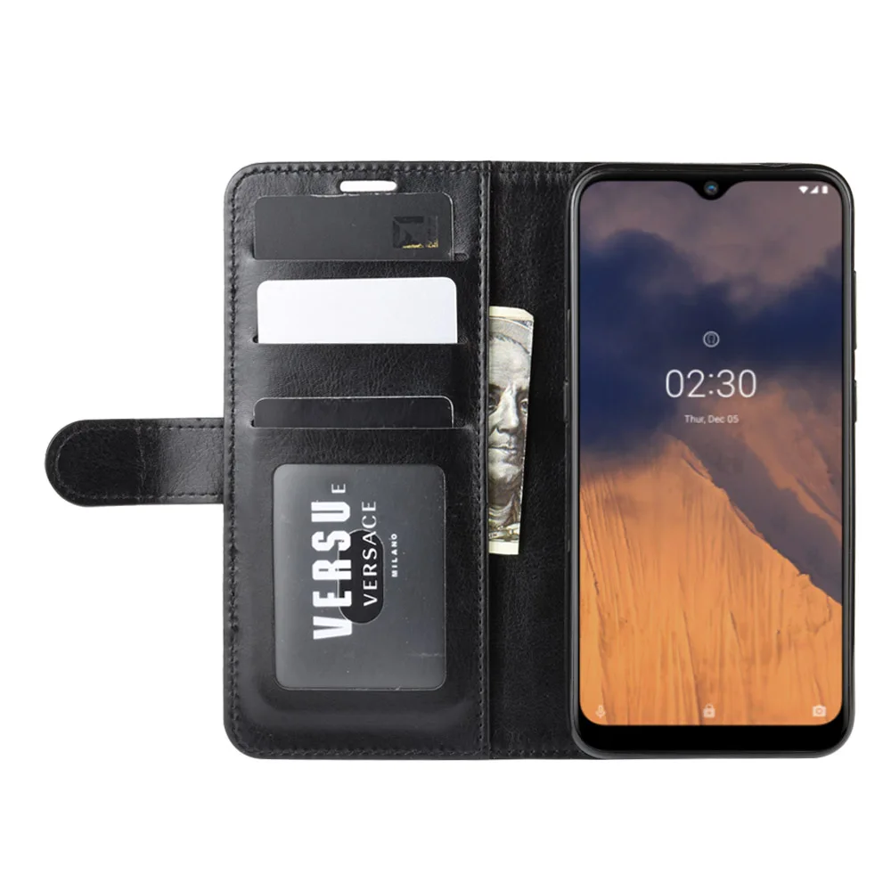 Чехол книжка из искусственной кожи для NOKIA 2 3 мягкий чехол ТПУ с отделением