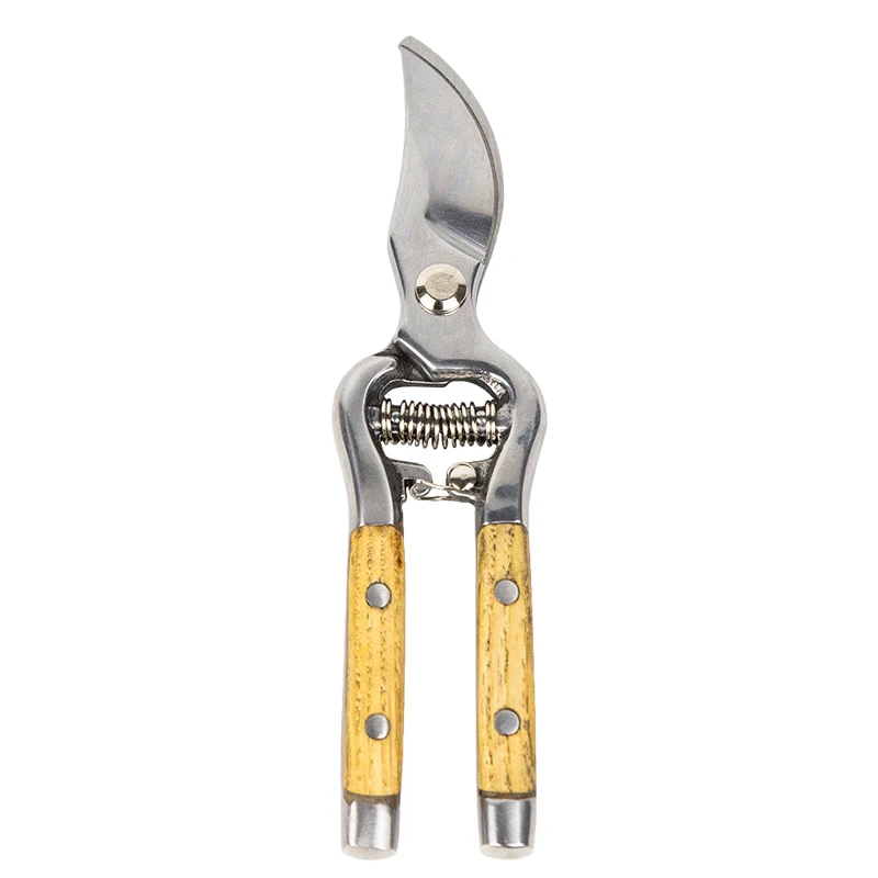 Stainless Steel Wooden Handle Thick Pruning Gardening Scissors Household Floral | Инструменты