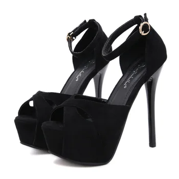 

2020 New 14cm Thick with High-heeled Platform Waterproof Sandals Models Walk Show High Sandals