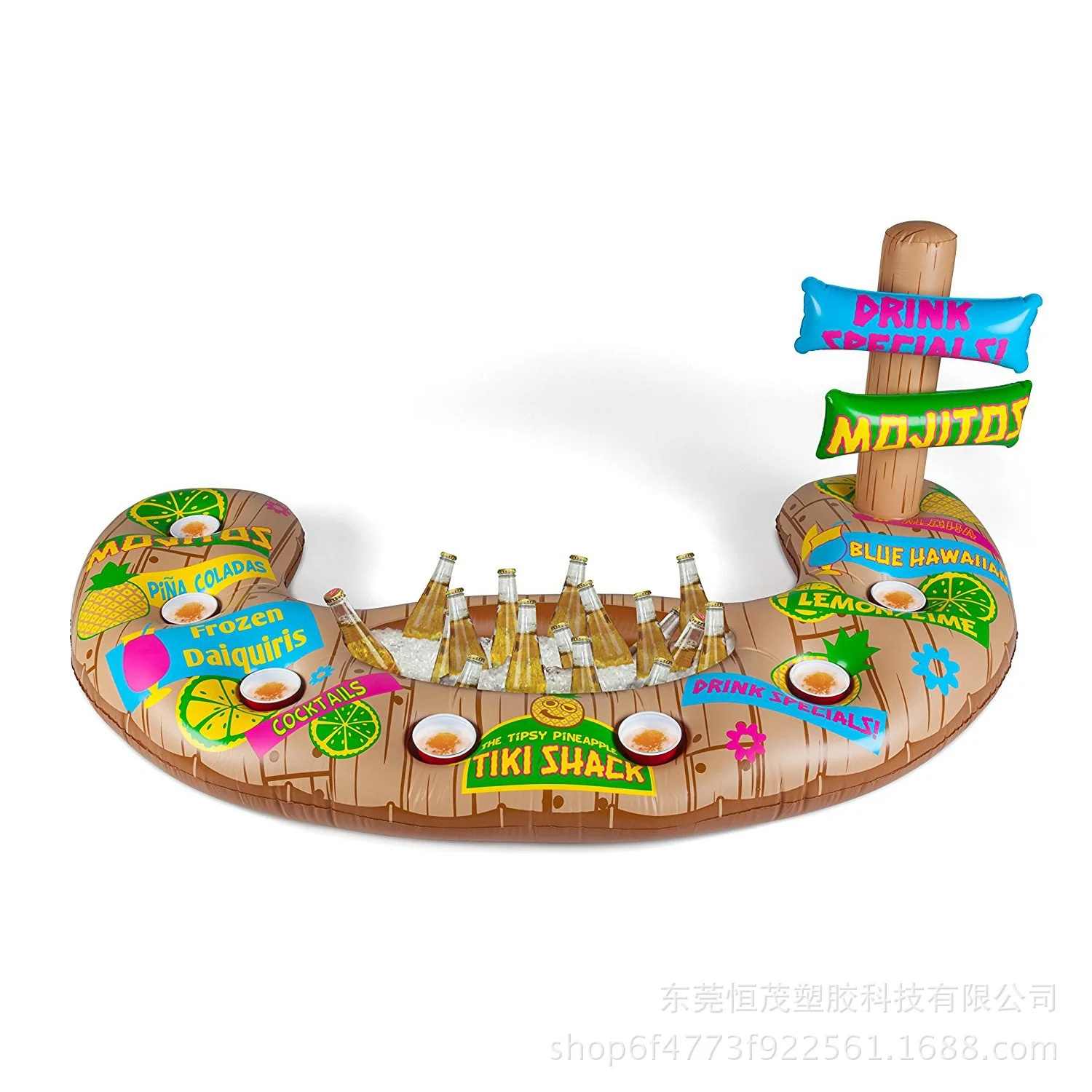 

Factory Customizable New Style Inflatable Water Ice Bar Water Pirate Ship Salad Bar Pool Party Inflatable Ice Bucket