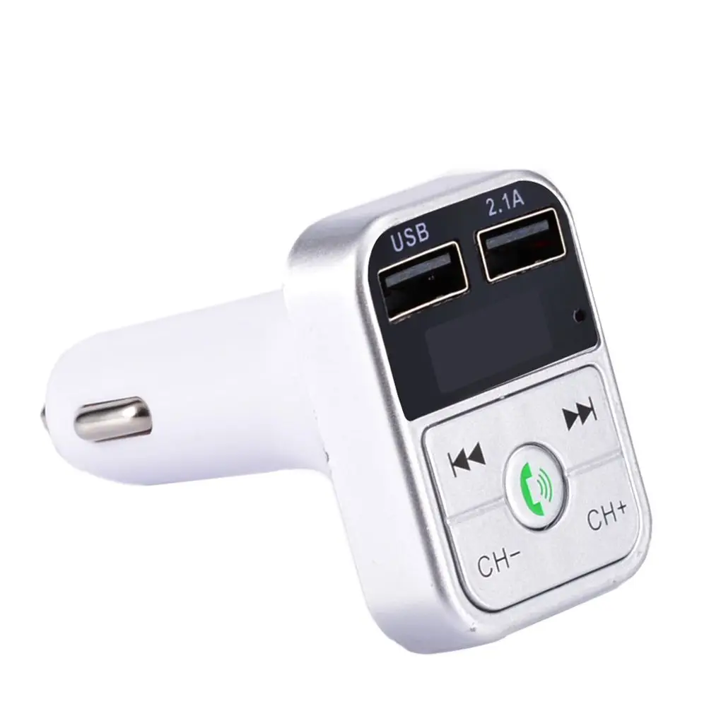 ЖК Bluetooth 5,0 автомобильный комплект громкой связи FM передатчик беспроводной аудио приемник авто MP3 плеер 2.1A двойной USB зарядное устройство