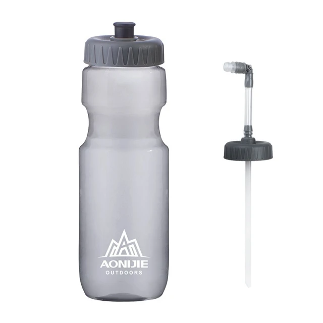 Aonijie Outdoor Water Bottle 700ml Straw Option Water Cup Kettle BPA Free For Trail Running Hiking Marathon Cycling SD33 - Цвет: Bottle With Straw