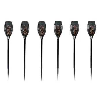 

6 Pcs LED Solar Flame Light Lamp Waterproof Garden Decoration Landscape Lawn Lamp Path Lighting Torch Outdoor
