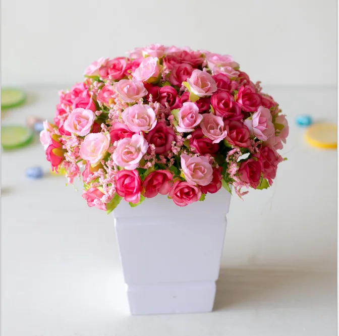 Цветочные горшки или кашпо 21 голова искусственный Шелковый Искусственный цветок