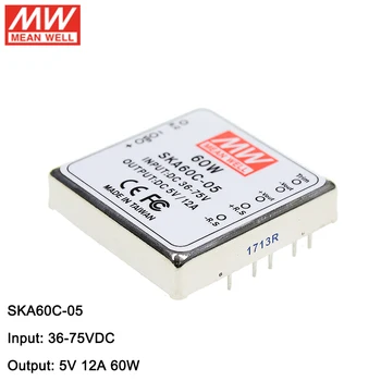 

MEAN WELL SKA60C-05 DC-DC Regulated Single Output Converter 36-75V DC to 5V DC 12A 60W Module type Switching Power Supply