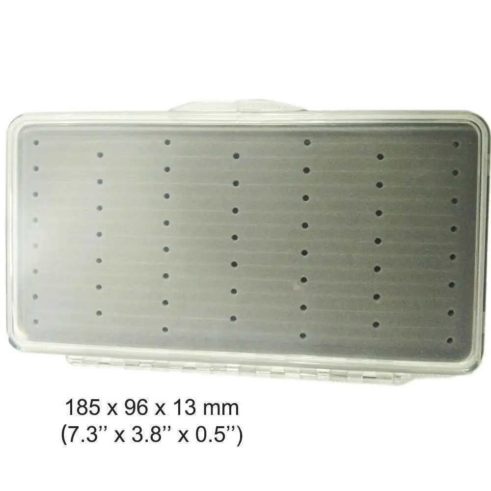 2pcs-H34D 2PACK-Aventik прозрачная коробка для ловли нахлыстом пена A, B, D магнитный коврик крюковый отсек Коробка 7,3X3,8X0,68 дюймов - Цвет: 2pcs-H34D