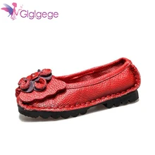 Glglge/женские балетки на плоской подошве; Лоферы без застежки; Летние мокасины; женская обувь из натуральной кожи; повседневная женская обувь красного цвета; Zapatos De Mujer