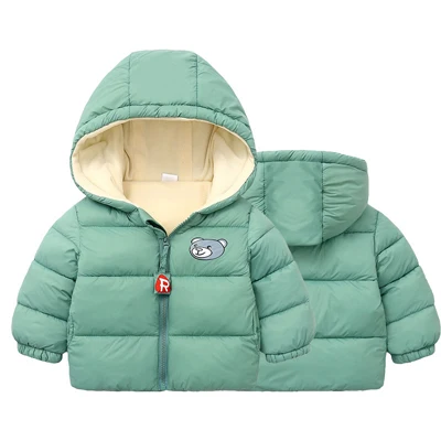 DIMUSI/зимние куртки для мальчиков; модные флисовые толстые теплые пальто; Повседневная Верхняя одежда для маленьких девочек; ветровка; детская одежда с капюшоном; 8 лет - Цвет: Green