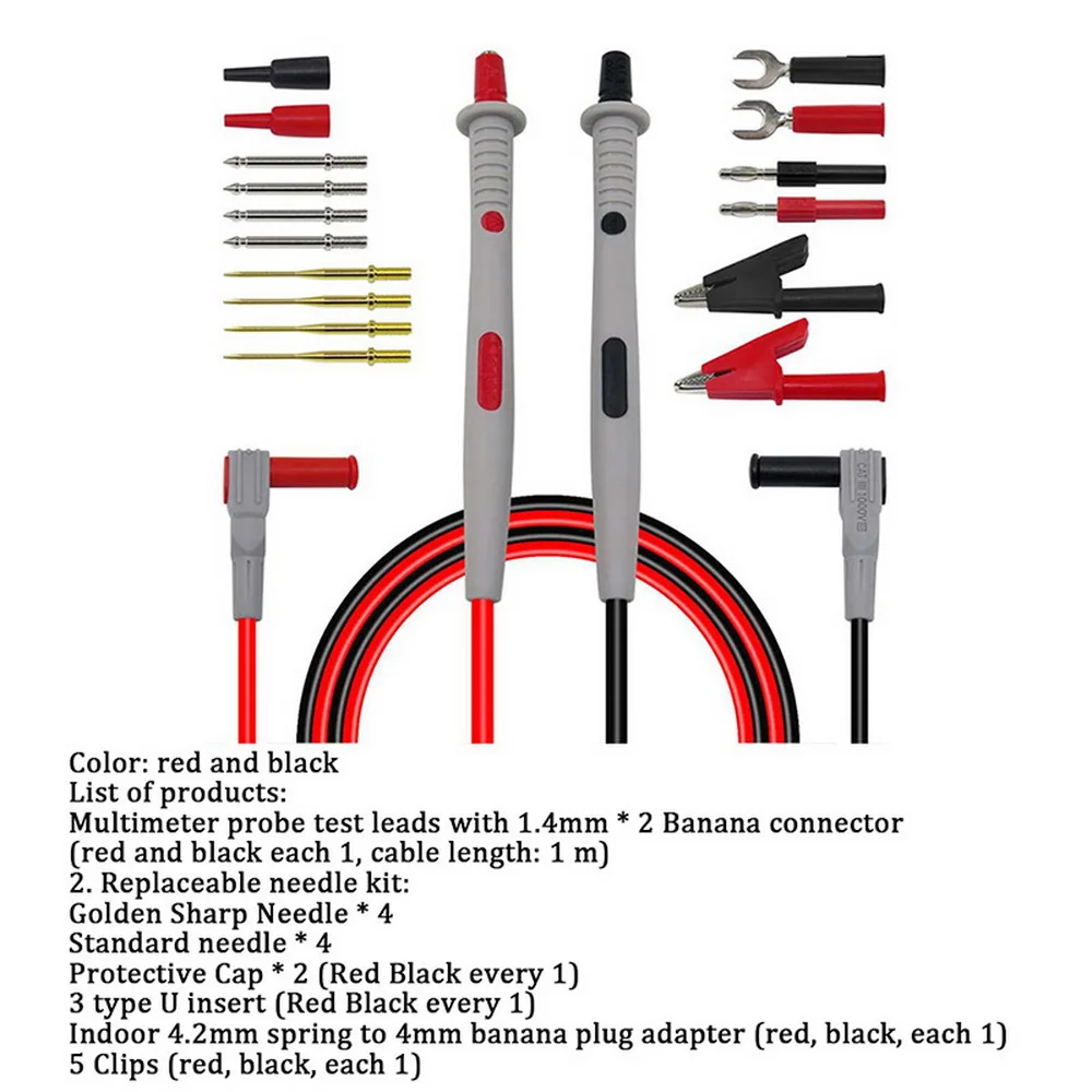 DIDIHOU датчики для мультиметра Сменные иглы тестовые комплекты проводов Щупы для цифрового мультиметра кабель Щупы для мультиметра наконечник провода