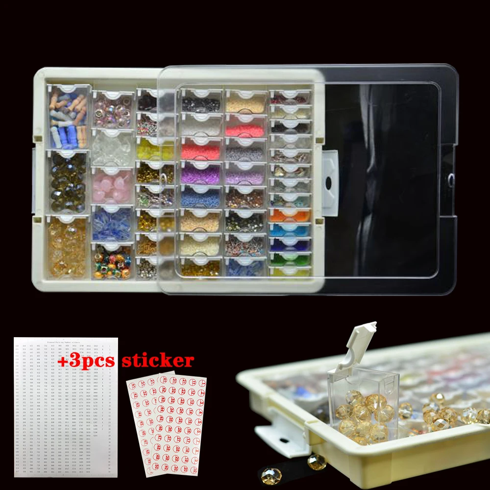 New DIY Diamond Painting Jewelry Bead Organizer Storage Tray Holder Tool  Embroidery Plate Drill Box DIY Crafts Accessories - AliExpress