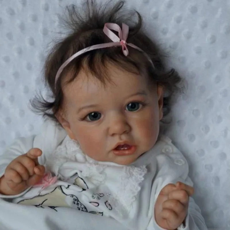 22 дюйма 55 см реалистичные Boneca Reborn Baby Doll Мягкие настоящие сенсорные полностью