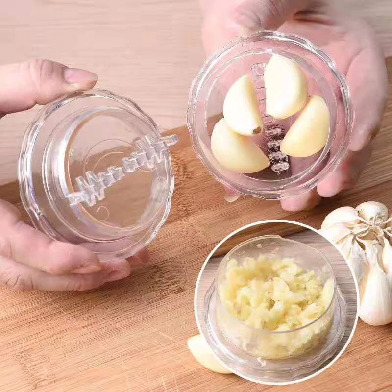 Creative Rotary Garlic Grinder Twisting Box Masher Plastic Manual Kitchen Pressing Gadgets | Дом и сад