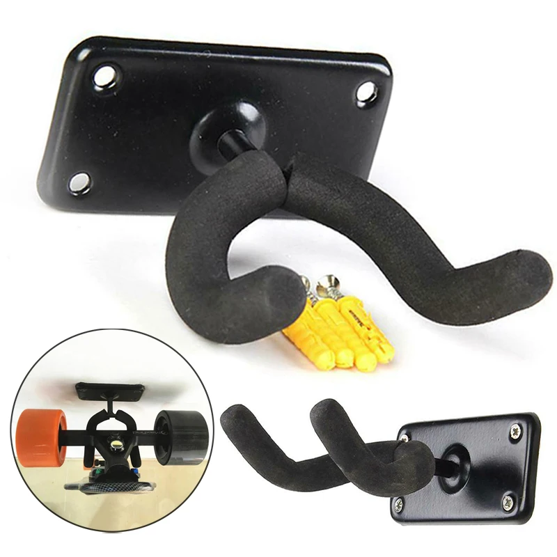 2pcs Longboard Display Storage Rack Wall Mount Display Hanger Skateboard Holder 2 * Wall Hanger Rack + 16 * Screws