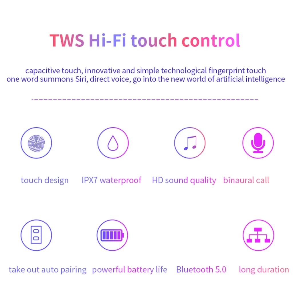 Ouhaobin Bluetooth 5,0 гарнитура TWS беспроводные наушники мини стерео наушники IPX7 водонепроницаемые