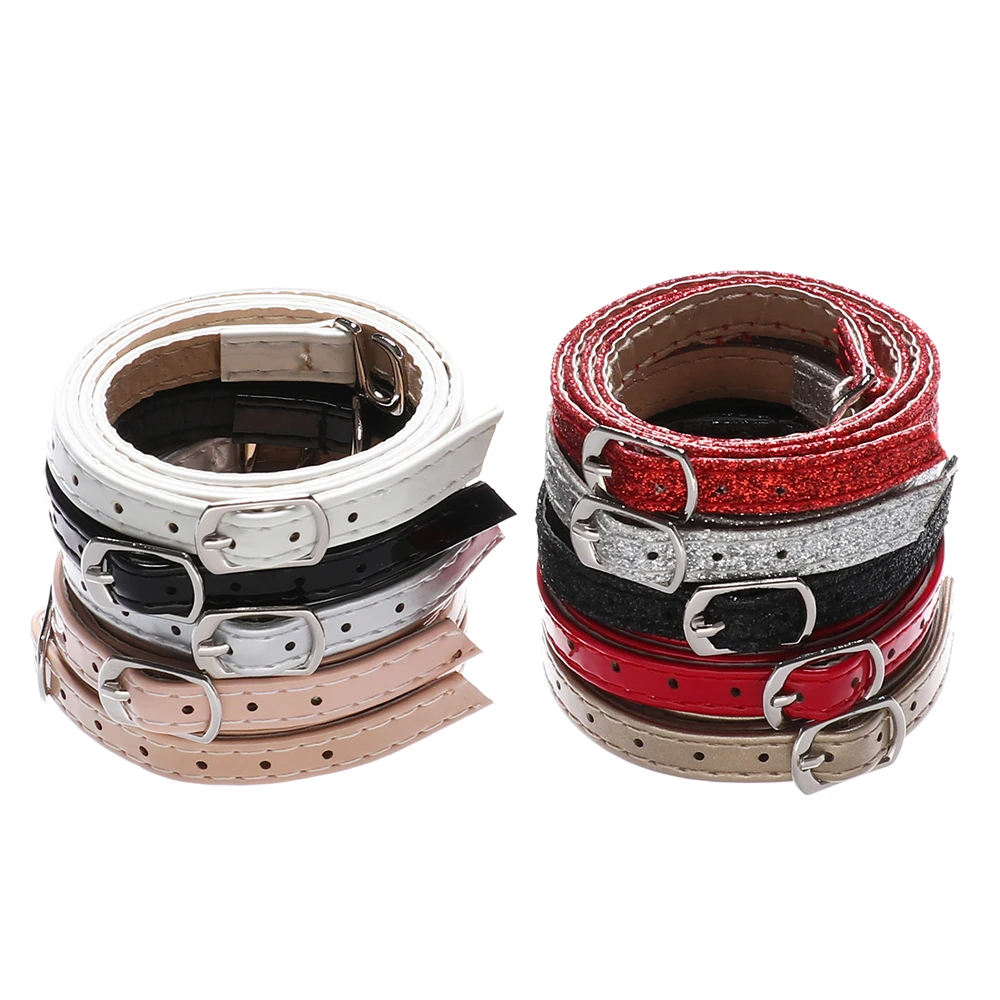 Adjustable Anti-skid Straps Shoelace For Women PU Leather High Heels Holding Metal Buckles Shoe Lace Tie Accessories