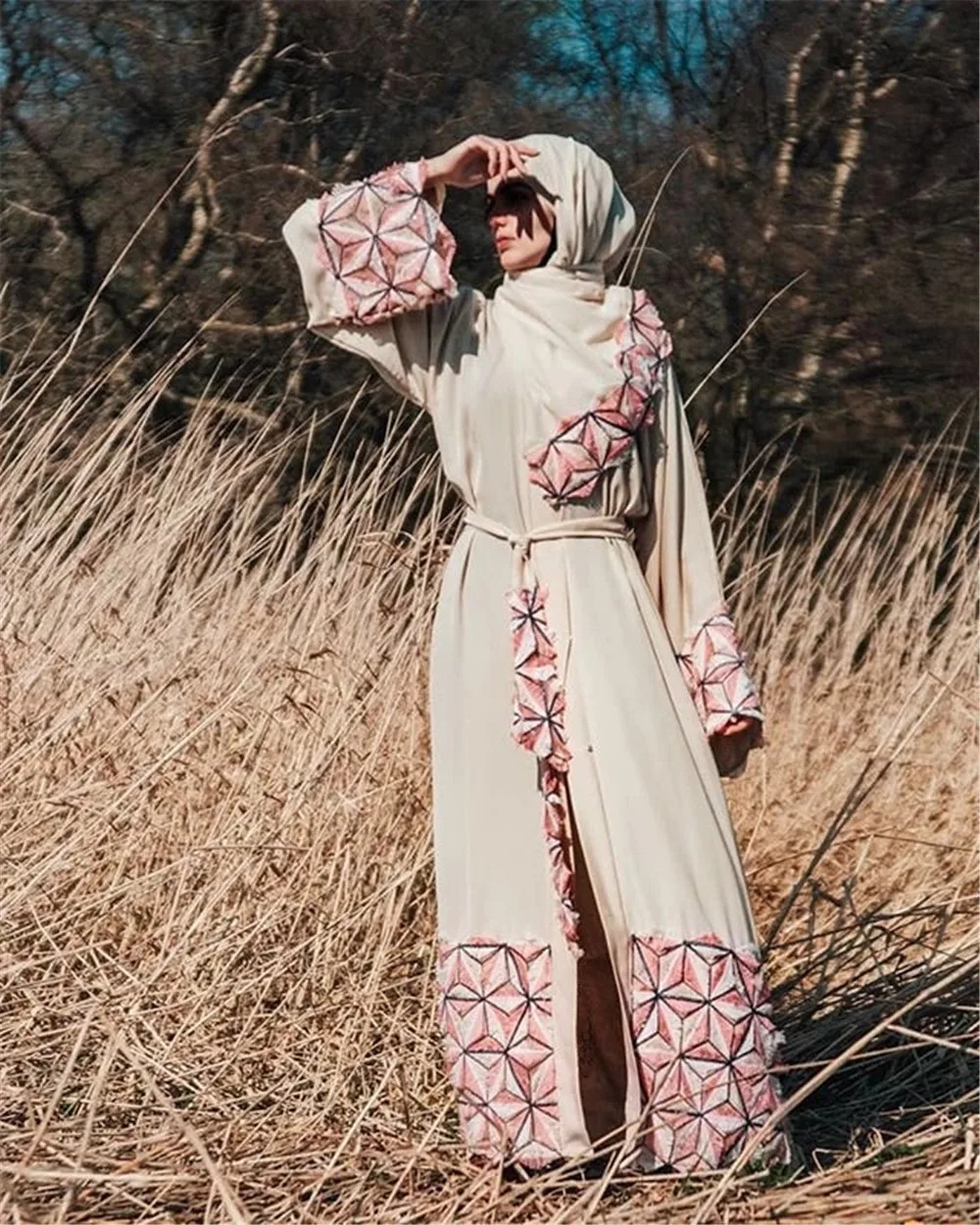 Элегантное мусульманское платье abaya Макси хиджаб длинные халаты кимоно Ближний Восток Рамадан Eid Исламская, молитвенная Tesettur Elbise