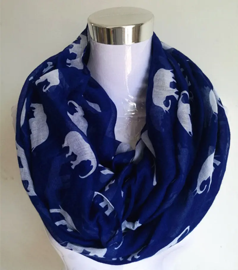 

new fashion ladies' animal Elephant infinity scarf Women's pets loop scarf Accessories Gift Idea Elephant ring scarf for women
