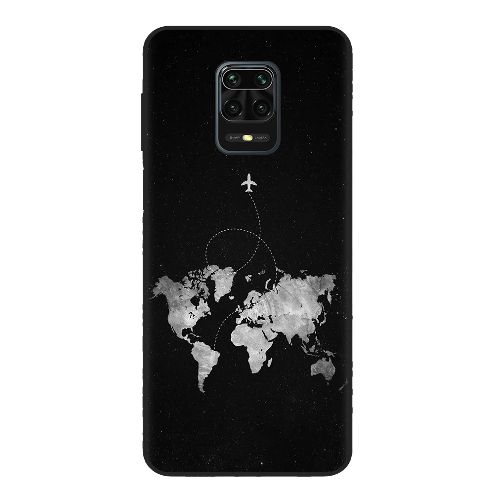 xiaomi leather case hard Bản Đồ Thế Giới Du Lịch Chỉ Cần Điện Thoại Ốp Lưng Đen Bao Da Cho Xiaomi Mi 10T Lite 10 Cực Redmi Note 9S 7 8 9 Pro 8 Dòng T Nghệ Thuật Máy Bay Vỏ xiaomi leather case cover Cases For Xiaomi