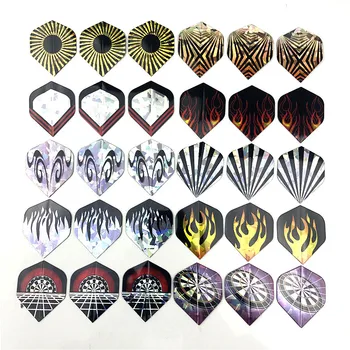 

Hot sale Reflective 6/8/9/12/30 PCS PVC Laser Dart Wing Darts Flights High Quality Durable Nice dart Flights Set