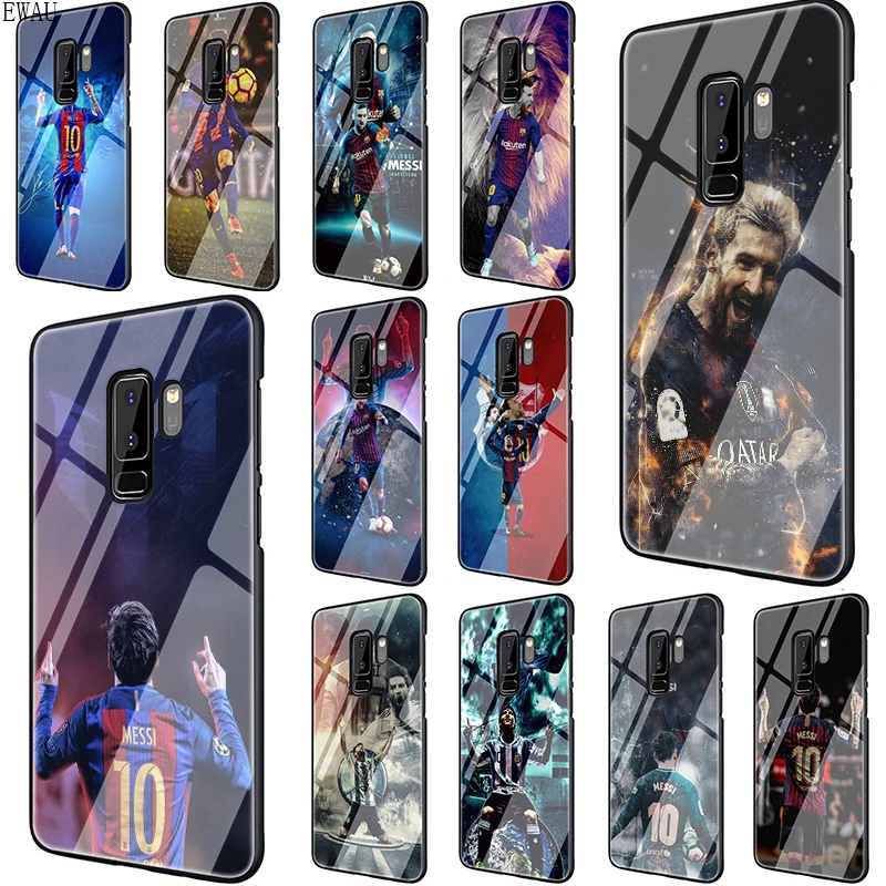 

EWAU Barcelona Messi Tempered Glass phone case for Samsung S7 S8 S9 S10 Note 8 9 10 plus A10 20 30 40 50 60 70