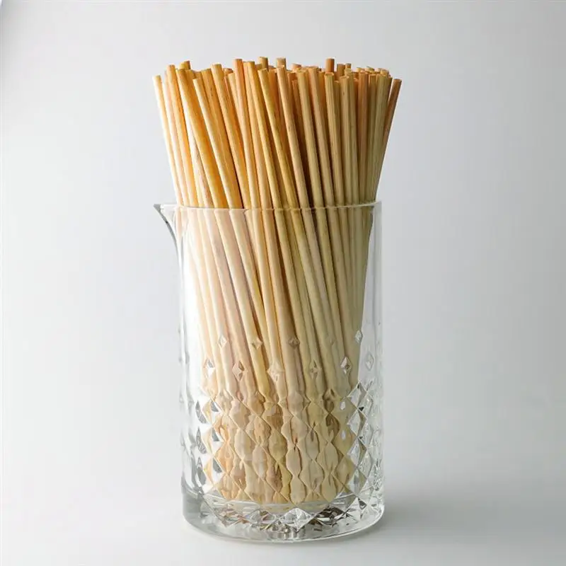 Pack of 100 Disposable Straws Eco-friendly Drinking Safe Wheat Straw for Smoothies Milk Tea Coffee Milkshakes