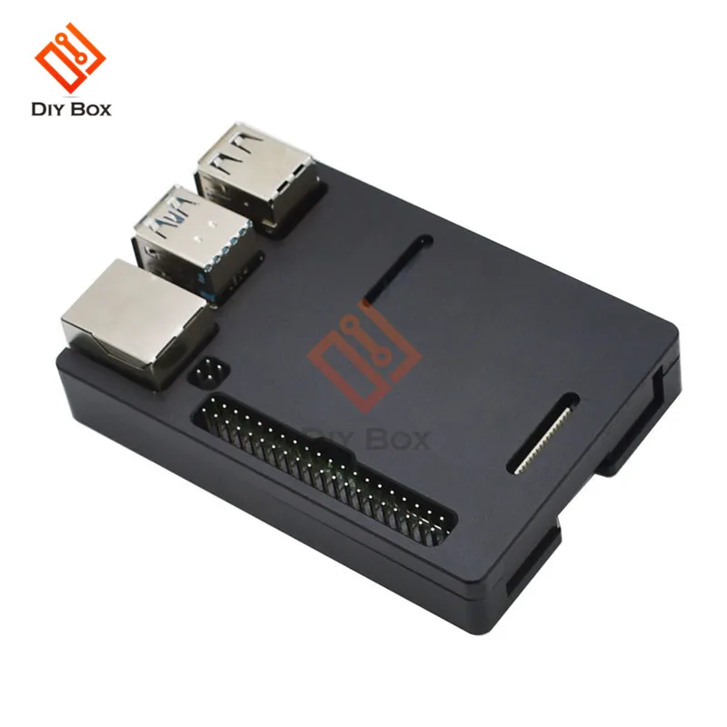 black shell Raspberry Pi 4 Чехол RPI 4B CNC металлический корпус из алюминиевого сплава серебристый/черный защитный корпус из сплава для Raspberry Pi 4 - Цвет: black shell