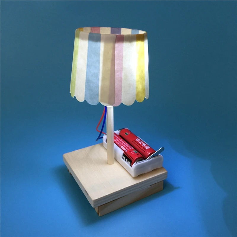 Education Toys for Children DIY Model Kit Kids Toys Paper Cup Small Table Lamp Mini Model Building Kits Science Project Gifts