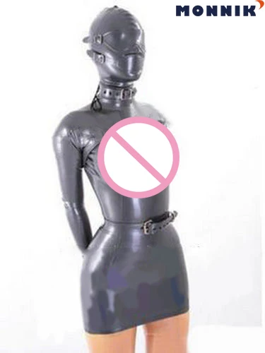 

MONNIK latex100%Latex Rubber Gummi Dress Skirt Mask Goggles Suit Catsuit Buckle New Clubwear