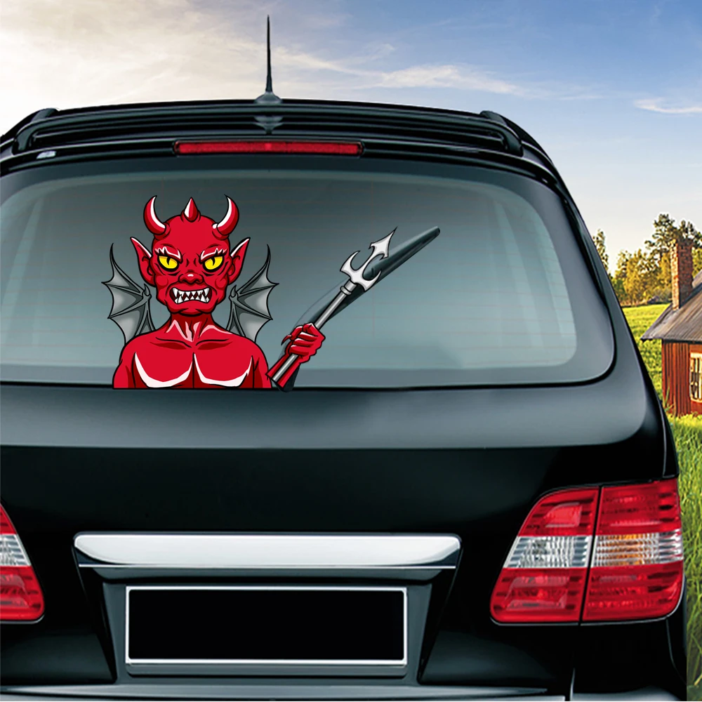 

Halloween Horror Devil Removable Waving Wiper PVC Rear Window Windshield Wiper Stickers Auto Decorations Accessories Car-styling
