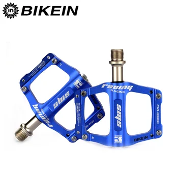 

BIKEIN Cycling CNC Aluminum Pedal MTB Bicycle 9/16 Inch Ultralight Flat Pedals 3 Bearing 5 Colors Mountain Bike Accessories