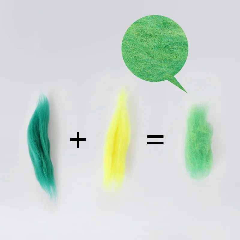 Handmade Wool Felt Mixed Color Brush DIY Tool Accessories 2PCS needle felting kit wool felting kit needle felting painting kit