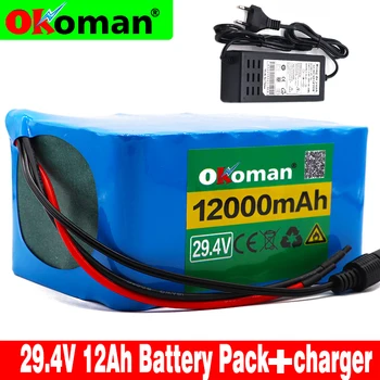 

7S5P 29.4V 12Ah lithium-ion battery pack 12000mAh bicycle scooter scooter lightweight bicycle wheelchair battery pack +charger