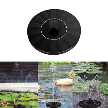 

Mini Solar Fountain Pump Outdoor Floating Panel Garden Water Fountain Pump for Bird Bath with 4 Spray Pattern Heads