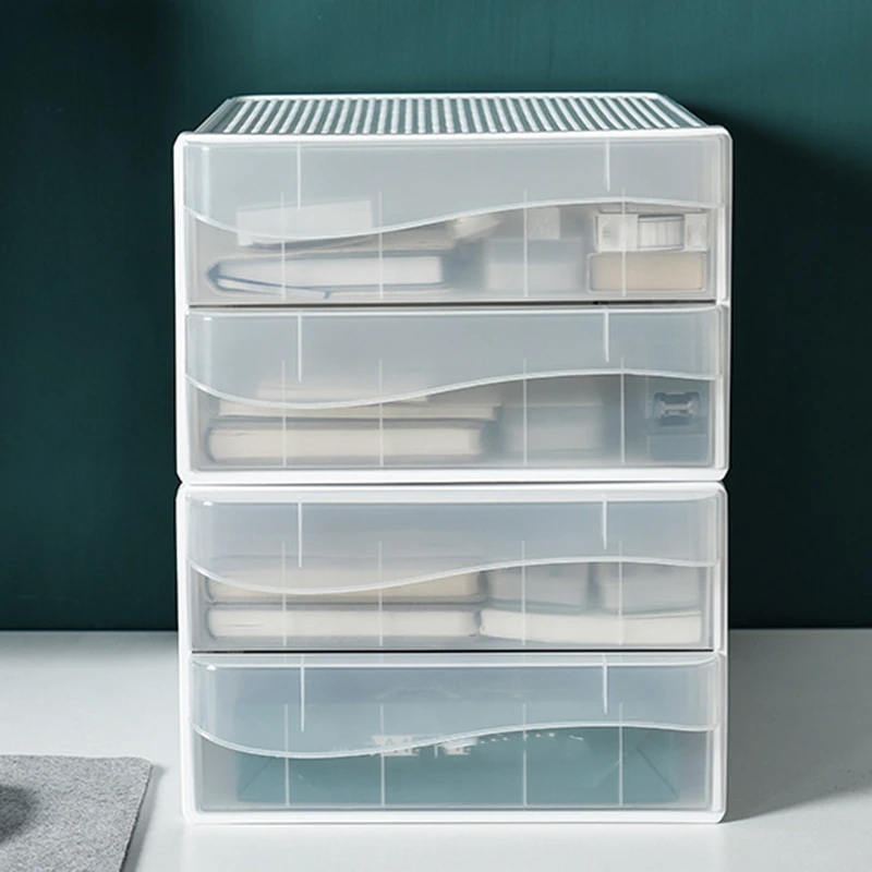 Plastic Storage Drawers Cosmetic Storage Box Household Desktop Jewelry Finishing Box Drawer Dressing Table Skin Care Rack