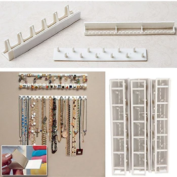 

9 PCS Adhesive Wall Mount Jewelry Storage Hooks Holder Storage Set Organizer Display Rack Household Storage Tools Accessories