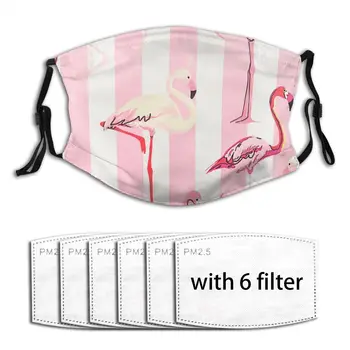 

With Filter PM2.5 Mouth Face Mask Washable Nadia-flamingo-stripe4477 Anti Pollution Dust Outdoor Washable Anti Dust