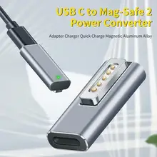 Adapter Charger Quick Charge Magnetic Aluminum Alloy PD USB C to Mag-Safe 2 Power Converter for MacBook Air/Pro
Adapter Charger Quick Charge Magnetic Aluminum Alloy PD USB C to Mag-Safe 2 Power Converter for MacBook Air/Pro