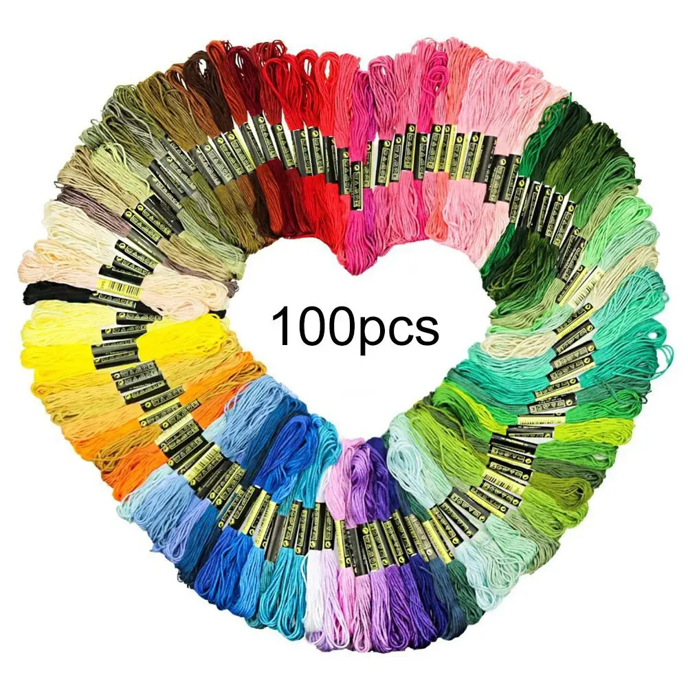 24/36/50/100Pcs Colorful 800cm Cross Stitch DIY Art rafts Floss Sewing Threads Embroidery Thread Handkitting Tools | Дом и сад