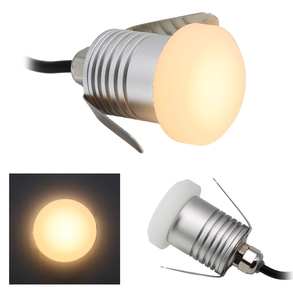 1W Led Acrilico Moonlight Deck Light 12V-24V Ip67 Lampade Interrate Impermeabili Lampada Da Parete Da Terra Sotterranea Da Incasso Per Scale Esterne