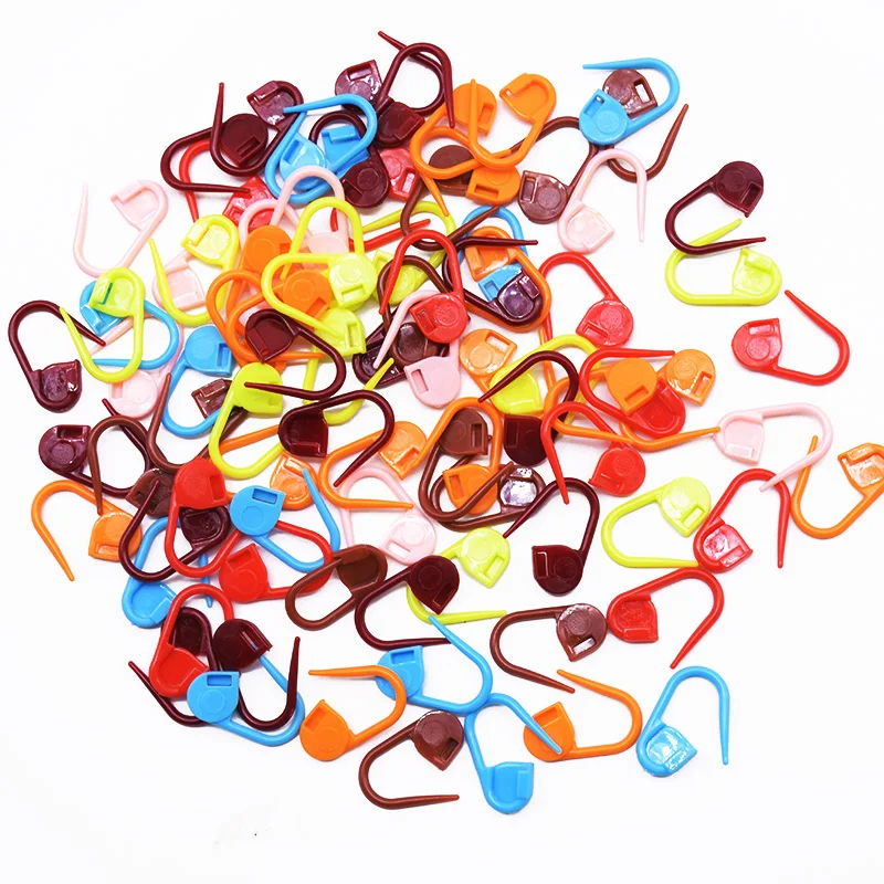 

100Pcs/Pack Plastic Stitch Markers Resin Small Clip Knitting Tools Crochet Latch Knitting Accessories Needle Clip Hook