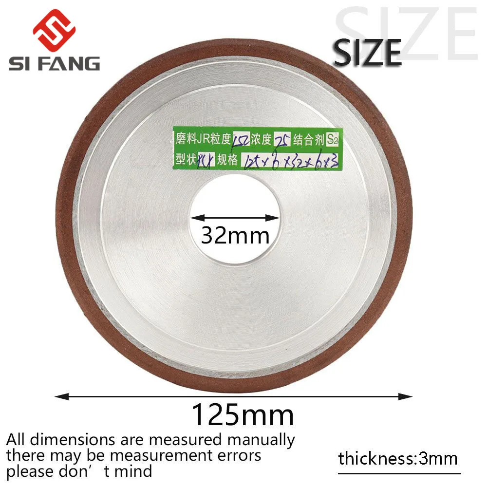 125/150mm Diamond Grinding Wheel arc Grinder Circle Disc for Tungsten Steel Carbide Metal Milling Tool Sharper Tips 150Grit