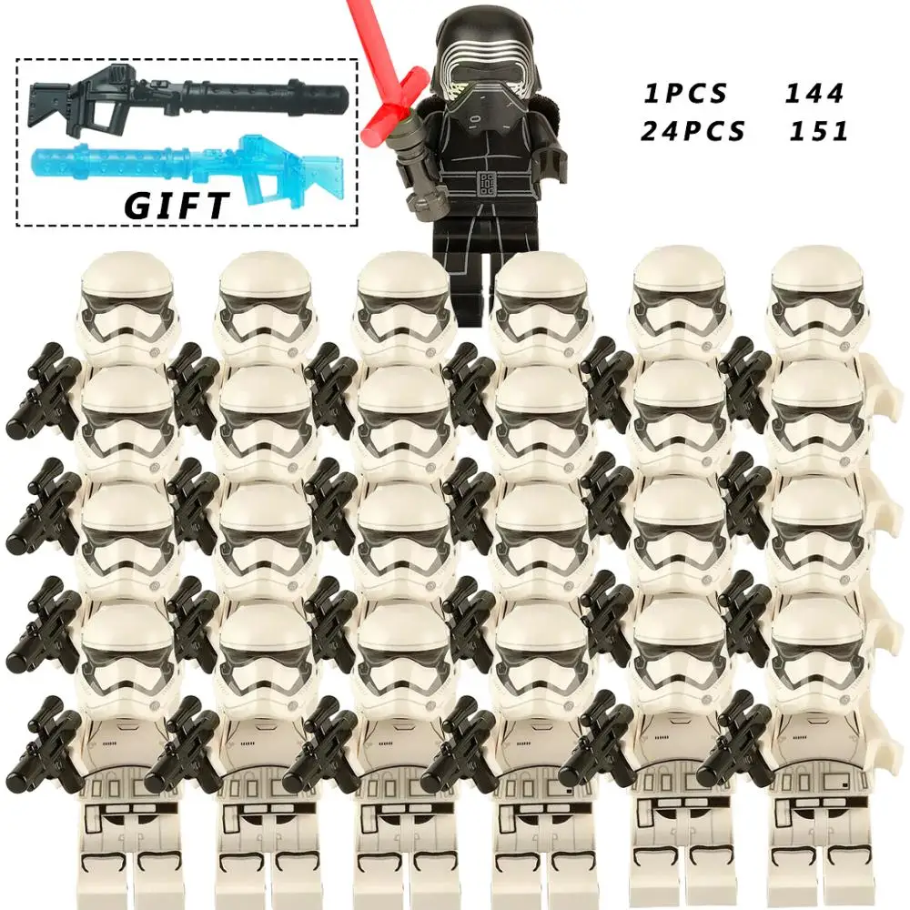 

25PCS Star wars set Luke Leia starwars Darth Vader Maul Sith Malgus Han Ewok Yoda Legoimg Building Blocks Toys For kids