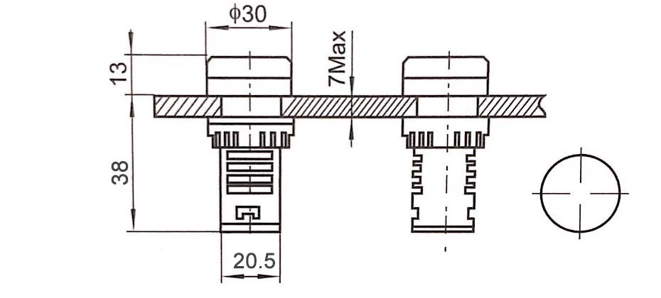 22mm AD16-22 pilot lamp