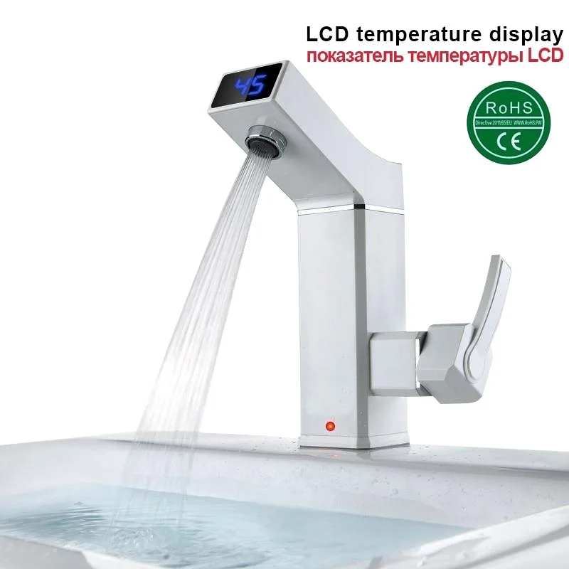 3000 Вт интеллектуальный цифровой кухонный кран для мгновенной горячей воды с ЖК-дисплеем электрический водонагреватель Электрический кран для горячей воды