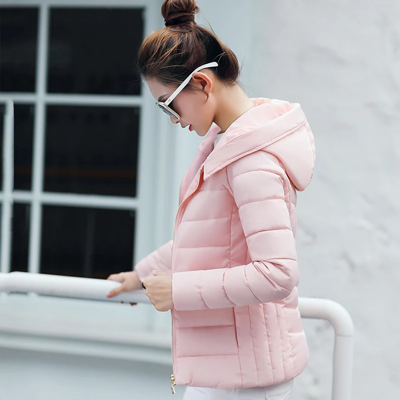 Новое поступление, зимняя одежда для мужчин, меховые куртки с капюшоном, теплые одноцветные куртки розового цвета с подкладкой, плотное приталенное Короткое облегающее пальто