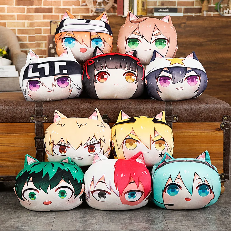 Anime-Demon-Slayer-Kimetsu-no-Yaiba-Kamado-Tanjirou-Nezuko-My-Hero-Academia-Winter-Plush-Cartoon-Hand