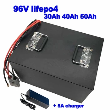 

Lifepo4 96v 30Ah 40Ah 50Ah battery pack 5kw for racing motorcycle Electric bike scooter solar energy power tools AGV +5A charger